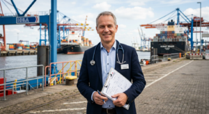 Bertriebsarzt im Hamburger Hafen