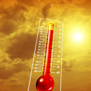 Thermometer zeigt Hitze an