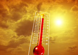 Thermometer zeigt Hitze an