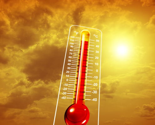 Thermometer zeigt Hitze an